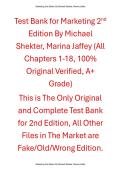 Test Bank Marketing 2nd Edition By Michael Shekter&comma; Marina Jaffey