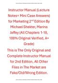 Instructor Manual Marketing 2nd Edition By Michael Shekter&comma; Marina Jaffey