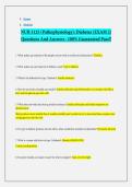 NUR 3125 &lpar;Pathophysiology&rpar; - Diabetes &lpar;EXAM 2&rpar; Questions And Answers - 100&percnt; Guaranteed Pass&excl;&excl;