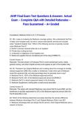AHIP Final Exam Test Questions & Answers &lpar;Latest 2026&sol;2027&rpar; Actual Exam &ndash; Complete Q&A with Detailed Rationales &ndash; Pass Guaranteed &ndash; A&plus; Graded