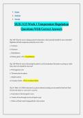 NUR 3125 Week 3 Temperature Regulation Questions With Correct Answers