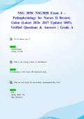 NSG 3850&sol; NSG3850 Exam 4 &ndash; Pathophysiology for Nurses II Review&vert; Galen &lpar;Latest 2026&sol; 2027 Update&rpar; 100&percnt; Verified Questions & Answers &vert; Grade A&NewLine;