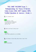 NSG 3850&sol; NSG3850 Exam 3 &ndash; Pathophysiology for Nurses II Review&vert; Galen &lpar;Latest 2026&sol; 2027 Update&rpar; 100&percnt; Verified Questions & Answers &vert; Grade A