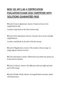 BIOD 152 AP2 LAB 4 CERTIFICATION&NewLine;EVALUATION EXAMS 2026 QUESTIONS WITH&NewLine;SOLUTIONS GUARANTEED PASS&NewLine;