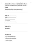 NCCT SURGICAL TECH PRACTICE EXAM - &lpar;150 QUESTIONS&rpar; UP-TO-DATE ACTUAL EXAM&NewLine;QUESTIONS AND 100&percnt; ACCURATE SOLUTIONS &vert; VERIFIED ANSWERS - INSTANT PDF&NewLine;DOWNLOAD