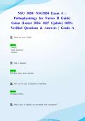 NSG 3850&sol; NSG3850 Exam 4 &ndash; Pathophysiology for Nurses II Guide&vert; Galen &lpar;Latest 2026&sol; 2027 Update&rpar; 100&percnt; Verified Questions & Answers &vert; Grade A