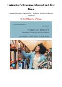 Instructor&rsquo;s Resource Manual and Test Bank for Counseling Research&colon; Quantitative&comma; Qualitative&comma; and Mixed Methods&comma; 3rd edition by Carl J&period; Sheperis&comma; Chapter 1-18  &vert; All Chapters