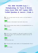 NSG 3850&sol; NSG3850 Exam 1 &ndash; Pathophysiology for Nurses II Review&vert; Galen &lpar;Latest 2026&sol; 2027 Update&rpar; 100&percnt; Verified Questions & Answers &vert; Grade A&NewLine;