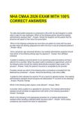 NHA CMAA 2026 EXAM WITH 100&percnt; CORRECT ANSWERS