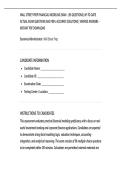 WALL STREET PREP FINANCIAL MODELING EXAM - &lpar;90 QUESTIONS&rpar; UP-TO-DATE&NewLine;ACTUAL EXAM QUESTIONS AND 100&percnt; ACCURATE SOLUTIONS &vert; VERIFIED ANSWERS &NewLine;INSTANT PDF DOWNLOAD