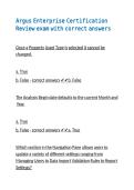 Argus Enterprise Certification Review exam with correct answers