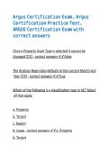 Argus Certification Exam&comma; Argus Certification Practice Test&comma; ARGUS Certification Exam with correct answers