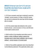 ARGUS Enterprise Certification Exam Review Questions exam with correct answers
