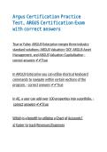Argus Certification Practice Test&comma; ARGUS Certification Exam with correct answers 