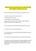 NBSTSA PRACTICE QUESTIONS 2025 -2026 QUESTIONS WITH CORRECT ANSWERS 2025-2026