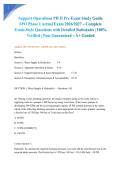 Support Operations PH II Pre Exam Study Guide SPO Phase 1 Actual Exam 2026&sol;2027 &ndash; Complete Exam-Style Questions with Detailed Rationales &vert; 100&percnt; Verified &vert; Pass Guaranteed &ndash; A&plus; Graded&NewLine;&NewLine;