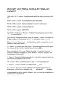MICHIGAN MECHANICAL CODE QUESTIONS AND ANSWERS