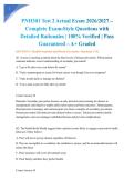 PNH301 Test 2 Actual Exam 2026&sol;2027 &ndash; Complete Exam-Style Questions with Detailed Rationales &vert; 100&percnt; Verified &vert; Pass Guaranteed &ndash; A&plus; Graded&NewLine;&NewLine;