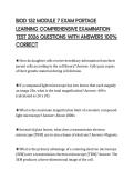 BIOD 152 MODULE 7 EXAM PORTAGE&NewLine;LEARNING COMPREHENSIVE EXAMINATION&NewLine;TEST 2026 QUESTIONS WITH ANSWERS 100&percnt;&NewLine;CORRECT&NewLine;