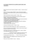 NC RADAR OPERATOR COURSE QUESTIONS AND &NewLine;ANSWERS