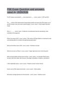 PSE Exam Question and answers rated A&plus; 2025&sol;2026