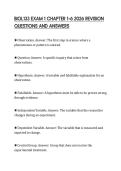 BIOL133 EXAM 1 CHAPTER 1&ndash;6 2026 REVISION&NewLine;QUESTIONS AND ANSWERS&NewLine;