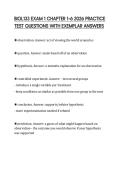BIOL133 EXAM 1 CHAPTER 1&ndash;6 2026 PRACTICE&NewLine;TEST QUESTIONS WITH EXEMPLAR ANSWERS&NewLine;