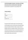 TEXAS AIRFLOW MEASUREMENT SYSTEMS EXAM - &lpar;100 QUESTIONS&rpar; LATEST UPDATED&NewLine;ACTUAL EXAM QUESTIONS AND COMPLETE SOLUTIONS &vert; VERIFIED ANSWERS