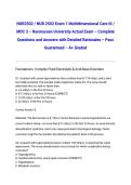 NUR2502 &sol; NUR 2502 Exam 1 &lpar;Latest 2026&sol;2027&rpar; Multidimensional Care III &sol; MDC 3 &ndash; Rasmussen University Actual Exam &ndash; Complete Questions and Answers with Detailed Rationales &ndash; Pass Guaranteed &ndash; A&plus; Graded