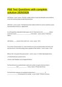 PSE QUIZ Questions with complete solution 2025&sol;2026