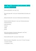 PSE Test 1 Question and answer 100&percnt; correct 2025&sol;2026