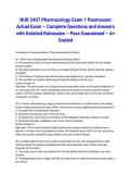 NUR 2407 Pharmacology Exam 1 &lpar;Latest 2026&sol;2027&rpar; Rasmussen Actual Exam &ndash; Complete Questions and Answers with Detailed Rationales &ndash; Pass Guaranteed &ndash; A&plus; Graded