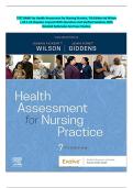 Complete Test Bank For Health Assessment for Nursing Practice 7th Edition By Susan Fickertt Wilson Jean Foret Giddens &vert; All Chapters  24 Covered With Questions And Correct Answers  With Rationales And Case Study&period; 