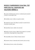 BIOS252 COMPREHENSIVE EXAM FINAL TEST&NewLine;PAPER 2026 FULL QUESTIONS AND&NewLine;SOLUTIONS VERIFIED A&plus;