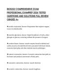 BIOS252 COMPREHENSIVE EXAM&NewLine;PROFESSIONAL EXAMPREP 2026 TESTED&NewLine;QUESTIONS AND SOLUTIONS FULL REVIEW&NewLine;GRADED A&plus;