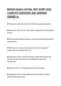 BIOS251 EXAM 2 ACTUAL TEST SCRIPT 2026&NewLine;COMPLETE QUESTIONS AND ANSWERS&NewLine;GRADED A&plus;
