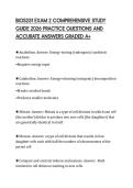 BIOS251 EXAM 2 COMPREHENSIVE STUDY&NewLine;GUIDE 2026 PRACTICE QUESTIONS AND&NewLine;ACCURATE ANSWERS GRADED A&plus;