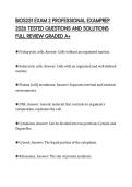 BIOS251 EXAM 2 PROFESSIONAL EXAMPREP&NewLine;2026 TESTED QUESTIONS AND SOLUTIONS&NewLine;FULL REVIEW GRADED A&plus;