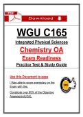WGU C165 Chemistry OA &lpar;PDF&rpar; &vert; &lpar;2026&rpar; Exam Questions &vert; Physical Science