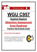 WGU C957 Applied Algebra OA &lpar;PDF&rpar; &vert; &lpar;2026&rpar; Exam Questions &vert; Mathematics