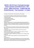 NSG552 &sol; NSG 552 Exam 2 &lpar;Latest 2026&sol;2027&rpar;&colon; Psychopharmacology &vert; Grade A Questions and Verified Answers &vert; 100&percnt; Correct &ndash; Wilkes Actual Exam &ndash; Complete Q&A with Detailed Rationales &ndash; Pass Guaranteed &ndash; A&plus; Graded