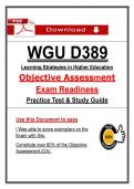 WGU D389 OA &lpar;PDF&rpar; &vert; &lpar;2026&rpar; Learning Strategies Exam &vert; Higher Education
