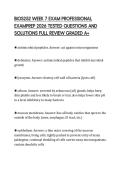 BIOS252 WEEK 7 EXAM PROFESSIONAL&NewLine;EXAMPREP 2026 TESTED QUESTIONS AND&NewLine;SOLUTIONS FULL REVIEW GRADED A&plus;