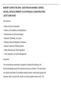 MASONRY CONTRACTOR EXAM &ndash; QUESTIONS AND ANSWERS &vert; VERIFIED &NewLine;AND WELL DETAILED ANSWERS &vert; PLUS RATIONALES &vert; GUARANTEED PASS &vert; &NewLine;LATEST EXAM UPDATE
