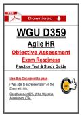 WGU D359 OA &lpar;PDF&rpar; &vert; &lpar;2026&rpar; Agile HR Exam Questions &vert; Human Resource