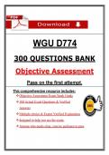 WGU D774 OA &lpar;PDF&rpar; &vert; &lpar;2026&rpar; Objective Assessment Exams &vert; Business Course
