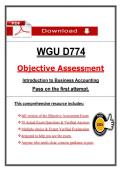 WGU D774 Pre-Assessment &lpar;PDF&rpar; &vert; &lpar;2026&rpar; Accounting Questions &vert; Business Accounting