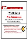 WGU D774 Questions Bank &lpar;PDF&rpar; &vert; &lpar;2026&rpar; Accounting Questions &vert; Exam Prep