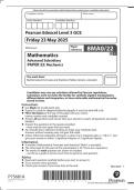 EDEXCEL MATHS AS 2025 MOCKS PAPER 22 MECHANICS QP