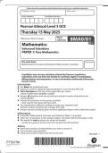 EDEXCEL MATHS AS 2025 MOCKS PAPER 1 PURE MATHS QP